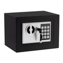 MLJ 0.23 Cu ft Safe,Small Safe Box for with Code and Keys,Mini Home Safes for Money,with Digital Electronic Security Keypad Lock Box for Personal Items for Home Office Hotel(Black)