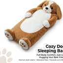 Wearable Sleeping Bag for Adults Oversized Plush Dog Bean Bag Chair Giant Human Dog Bed Soft Flannel Stuffed Animal Mattress for Nap Movie Night Lounge, Middle
