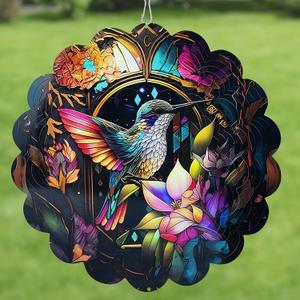Wind Spinners Outdoor Yard Decor Kinetic Art Garden Decorations 12'' 3D Hanging Hummingbird Wind Spinner, Stainless Steel Reflective Wind Spinners Outdoor Yard Decor Kinetic Art Garden Decorations 12'' 3D Hanging Hummingbird Wind Spinner, Stainless Steel Reflective