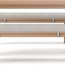 Wisteria Lane Aluminum Patio Dining Sets, 3 Pieces Patio Table Set, Outdoor Dining Table with 2 Bench, Outdoor Patio Dining Furniture Set with Removable Cushion for Lawn, Garden, Backyard