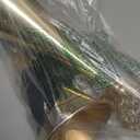 VIJIV Gold Crystal Flower Vases for Centerpieces Tables - Tall Trumpet Vase for Bouquet Decorative, Dining Table Décor Flower Stand with Ribbed Texture for Events, Bridal Showers & Boho Weddings