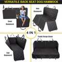 Meadowlark Dog Car Seat Cover, X-Large Heavy Duty Pet Seat Cover for Back Seat, Extra Padded Non-Slip Dog Hammock, Water-Resistant Back Seat Protector for Cars Trucks and SUVs (64 W x 60" L)