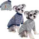 2 Pack Dog Sweaters for Small Dogs Girl Boy Winter Fleece Clothes Warm Soft Dog Sweatshirt Outfit for Dogs Cats Pet Apparel