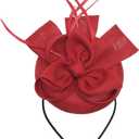 Fascinators Hat for Women Girls Sinamay Flower Feathers Tea Party Cocktail Headband Hair Clip