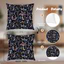 Gothic Mushroom Butterfly Floral Moon Throw Pillow Covers 18x18 InchGothic Witchy Mushroom Dark cottagecore Home Decor