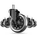 Office Chair Casters, Set of 5, for Desk & Gaming Chair are Easy to Install & Suitable for All Floors, Including Carpet & Wood