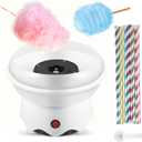Mini Cotton Candy Maker Machine - Easy to Use & Clean, Quiet Floss Maker for Kids, Christmas Gift, Birthday Party, Home Use - Includes Sugar Scoop & Sugar Floss Sticks (Sugar Not Included) (White)