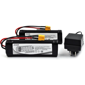 (2-Pack) 7.2V 3000mAh NiMH Battery with XT60 Connector and Balance Charger for RC Car Truck Buggy LOSI Associated HPI Kyosho Tamiya 2WD 4WD Models