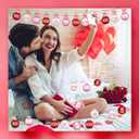 Vinsot 12 Pcs Valentines Day Ball Ornaments Pink Red White Ornaments 2.36 Inch Plastic Tree Decorations Kiss Be Mine Love Hanging Decorations Valentines Decor for Tree Home Wreath Party Decor