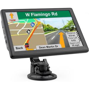 GPS Navigator for Car with 2026 Maps Lifetime Free Update, 7" Car GPS Navigation System for Vehicles Truck Commercial Drivers with POI/ZIP Search, Support FM, Voice Guidance, Speedcam/Red Light Alerts