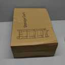 JIUYOTREE 4Tier Plastic Rolling Storage Cart Utility Cart with Extra Hanging Cups Handles Lockable Wheels for Living Room Bathroom Kitchen Office Pink