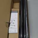 Black Curtain Rods 18 to 120 Inch, Industrial Curtain Rods,Adjustable Length,1 in Diameter Pipe,Wall or Ceiling Mounted,for Bedroom and Living Room(Black 18 to 120)