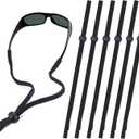 SHINKODA Sunglass Strap, Sports Glasses Band, Adjustable Sun Glasses Cord Lanyard Neck Holders for Men Women Kids, Multipack, Black