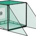 MR Golf Driving Cage - 10x10ft, Hitting Net with Target Cloth & Steel Frame for Full Swing Indoor/Outdoor Practice