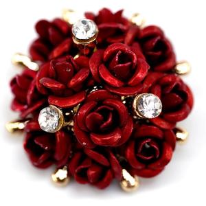 20 pcs Red Metal Rose Bouquet with Shank Sewing Coat Buttons -20mm -13/16"