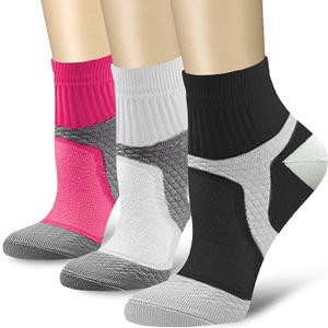 CHARMKING Compression Socks for Women & Men Circulation (8 Pairs) 15-20 mmHg is Best Support for Athletic Running,Cycling, S-M