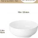 MALACASA Serving Bowls, 114 OZ(10") Extra Large Salad Bowls Set of 2, Porcelain White Serving Bowls for Salad, Soup, Pasta and Dinner, Large Ceramic Bowl Set for Entertaining, Series REGULAR