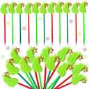 Maitys 24 Pcs Christmas Green Ballpoint Pens Bulk Green Party Favors Crooked Top Christmas Tree Pens Classroom Prizes Holiday Stationery Xmas Decorations for Students Office School Supplies