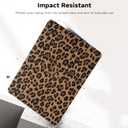 for MacBook Pro 14 inch Case 2026-2021 M5 M4 M3 M2 M1 A3434 A3112 A3185 A3401 A2918 A2992 A2779 A2442,Leather Leopard Print Shell for Mac Pro14,Cheetah Case with Keyboard Cover,Leopard Brown