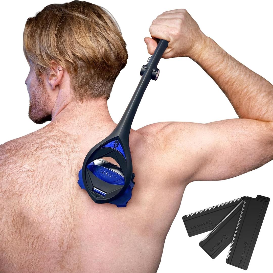 baKblade 3.0 Back Shaver 23" Handle Includes 3 Extra Blade Refills Pain-Free Shave for Men