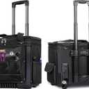 Integrated Roller Tool Bag - Large Portable, Waterproof Rolling Tool Bag with Wheels and Zipper Pocket