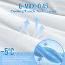 Seersucker Cooling Comforter King Size, Q-Max 0.45 Reversible Cooling Blanket for Hot Sleepers, Breathable Lightweight Silk Smooth Summer Bedding, Quilted Ice Blanket, White