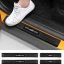 Hellet 4PCS Car Door Sill Protector for Ford 2021-2025 2026 Bronco Sport Accessories Matte Black ABS Plastic Material Full Coverage Door Entry Guards