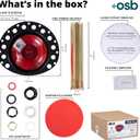 OS&B ITD5135 - Two Piece PVC Pipe Freestanding Tub Drain Kit & Rough-In - Easy Installation, Asymmetrical Deck Plate, Water, Air, & Smoke Testable - Designed for 8"/10" Joist Spaces & Tight Bathrooms