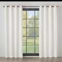 MODAVARI HOME FASHIONS PALMA BLACKOUT THERMAL LINED SINGLE PANEL GROMMET BOUCLE TEXTURE PANEL B162 W 1160.02 cm x 132.08 cm), Off White