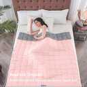 yescool Weighted Blanket for Adults (15 lbs, 60" x 80", Pink Grey) Cooling Heavy Blanket for Sleeping Perfect for 140-160 lbs, Queen Size Breathable Blanket with Premium Glass Bead, Machine Washable
