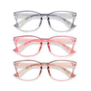 Blue Light Glasses for Woman Men | 99% Blue Light Blocking Glasses for Computer Gaming TV Phone Screen Square Frame | Anti Eyestrain & UV Glare Protection - 3 Pair