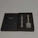 WUTA Sharp French Style Pricking Iron Leather Chisel All-Polished Punching Tool Kits,Obverse 4mm 2+8Teeth