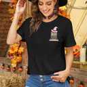 Halloween Party Shirt Woman Magical Halloween Shirts Boo Tshirt Pumpkin Print Tees Casual Vacation Short Sleeve Tops (Black, XXL)