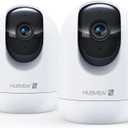 MUBVIEW Cameras for Home Security, 2,4G WiFi 2K Indoor Wired Security Baby/Pet Camera with Phone App, Night Vision, 24/7 Record, 2-Way Audio, Motion Tracking, Cloud Storage (2 PCS, A White 2.4Ghz)