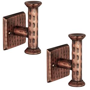 Monarch Abode Bathroom Hand Towel Hook for Bathroom, Hooks for Towel, Towel Hanger for Bathroom, Hanger Wall Mounted, Set of 2, 3-inch Robe Hook, Antique Copper Finish