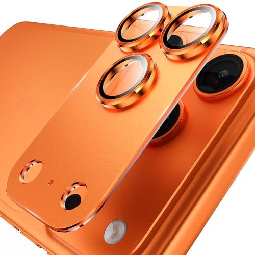 YWXTW Designed for iPhone 17 Pro Camera Lens Protector, [1:1 Perfect Fit] Full Coverage Matte Metal Tempered Glass Camera Screen Cover Accessories, Case Friendly (Cosmic Orange, iPhone 17 Pro)