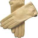 Winter Gloves for Women Genuine Leather Warm Cashmere & Wool Blend Lining Touchscreen Windproof Driving Dress (Large (7.5), Beige)