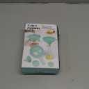 Wide Mouth Versatile Funnel, Canning Funnels for Kitchen Use, Food Grade Plastic Cooking Funnel Set with 4 Size Spouts and 2 Strainers for Filling Different Bottles and Bags, Blue