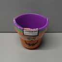 Zcaukya 3 Pack Halloween Buckets, Halloween Plastic Candy Pails, Portable Plastic Candy Trick or Treat Basket for Halloween Party Supplies, Orange Purple Green