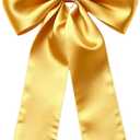 Meseey Giant Satin Bow 27x39 Inch Extra Large Decorative Bow for Christmas Tree Topper,Party,Home Wall,Baby Shower & Birthday DecorGold