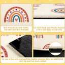 Breling Classroom Carpets Playmat Rugs 6x9 ft Kids Rainbow Classroom Calming Sensory Corner Rugs Children's Seating Nursery Play Mat for Preschool Elementary Playroom Kindergarten