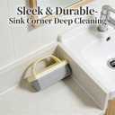 2 x Damp Clean Duster Sponge Wth Ridges with Handle, Wet Duster Reusable Ridged PVA Sponges for Dusting for Cleaning Blinds, Glass, Baseboards, Vents, Railings, Mirrors,Window Track Grooves