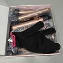 5 in 1 Curling Iron & Thermal Brush Set with 4 Interchangeable Ceramic Barrels (0.35-1.25) Fast Heat Dual Voltage Travel Hair Tools Birthday Gift for Women - Hair Curler Wand Kit for Curls & Blowout