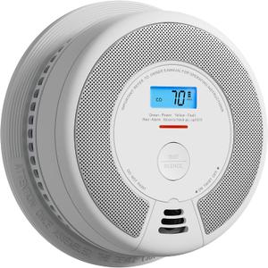 X-Sense Wireless Interconnected Combination Smoke and Carbon Monoxide Detector with LCD Display & 10-Year Battery, Over 820 ft Transmission Range, 1-Pack