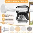 White Extra Long Tension Curtain Rod 41-126 Inch Outdoor Tension Shower Curtain Rod No Drilling for Window Patio No Slip Spliced Telescopic Design Easy to Install Never Rust Diameter 1.26 Inch