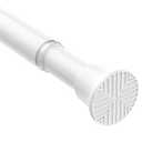 SISELBA Spring Tension Curtain Rod 32-76 inch, Adjustable Expandable Tension Curtain Rod No Drilling, Tension rods for Window Doorway Kitchen Curtain, White