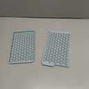 WIBIMEN Mini Ice Cube Trays, 0.55 Tiny Pebble Ice for Iced Coffee & Cocktails, Fast Chill, Easy Twist Release, Stackable with Lid & Storage Bin (2 Pack, Blue)