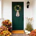 Wreath Sash for Front Door - 2 Pack 55 Inch Brulap Ribbon for Wedding, Baby Shower, Christmas Decor, Embroidery, Blank