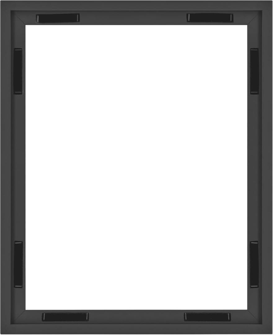MCS Canvas Float Frames 16x20 Canvas Black Finish Frame, Vertical & Horizontal Wall Hanging Large Frame for Canvas Paintings (1-Pack)