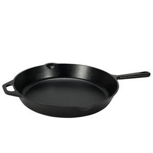 Amazon Basics Pre-Seasoned Cast Iron Skillet, Oven Safe, Even Heating, Heat Distribution, Stove Compatible, Heavy-Duty, 15-Inch, Black